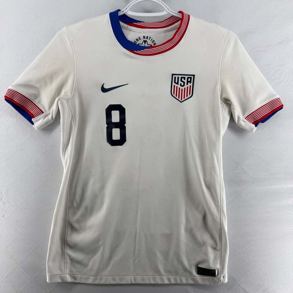 1526 Nike USA McKennie 8 Soccer Jersey White YL